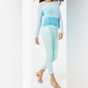 Lilly Pulitzer South Ocean Skinny Crop Jeans Whisper Blue